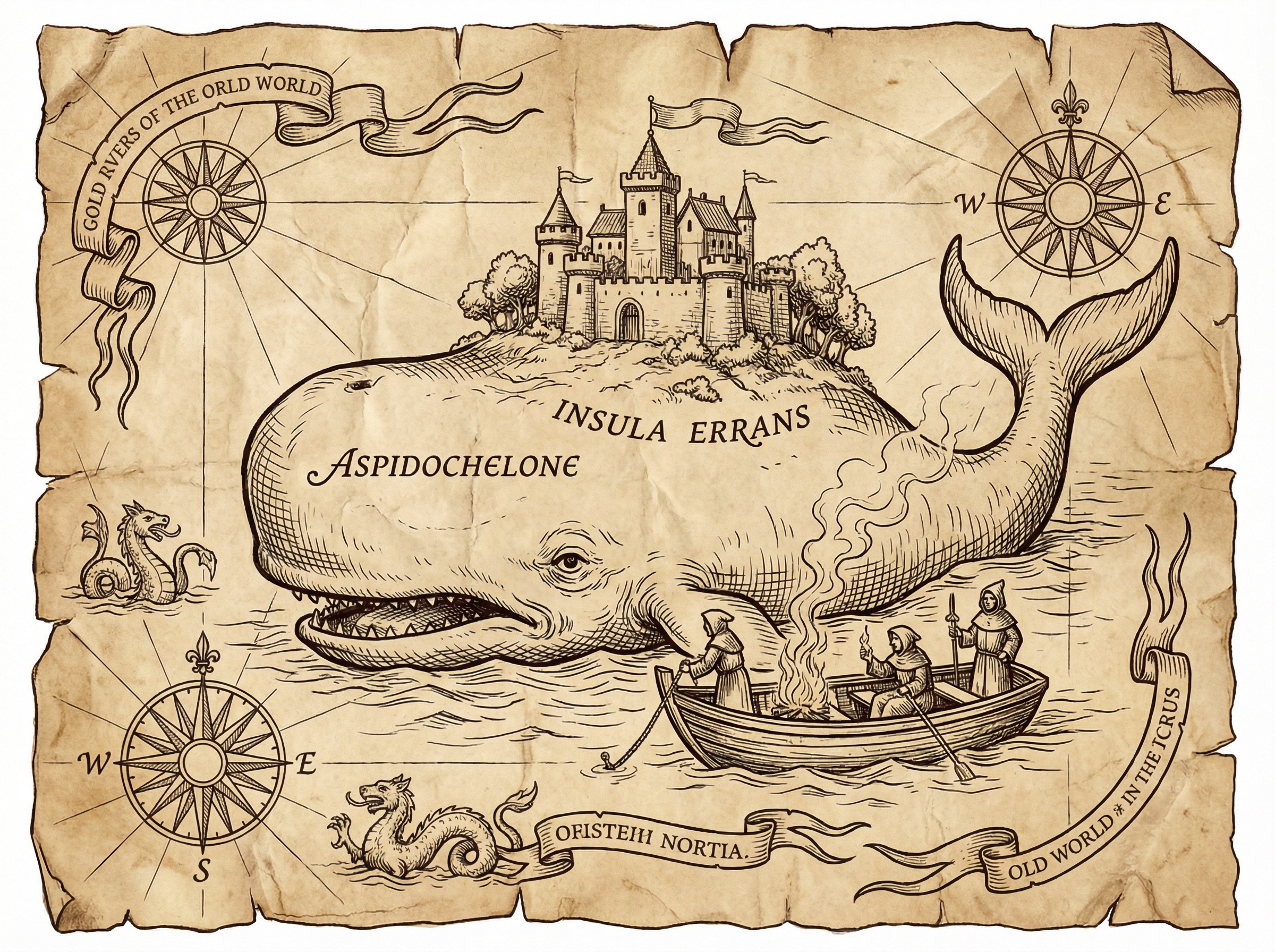 征途国际 - 中世纪航海图中的巨鲸岛传说